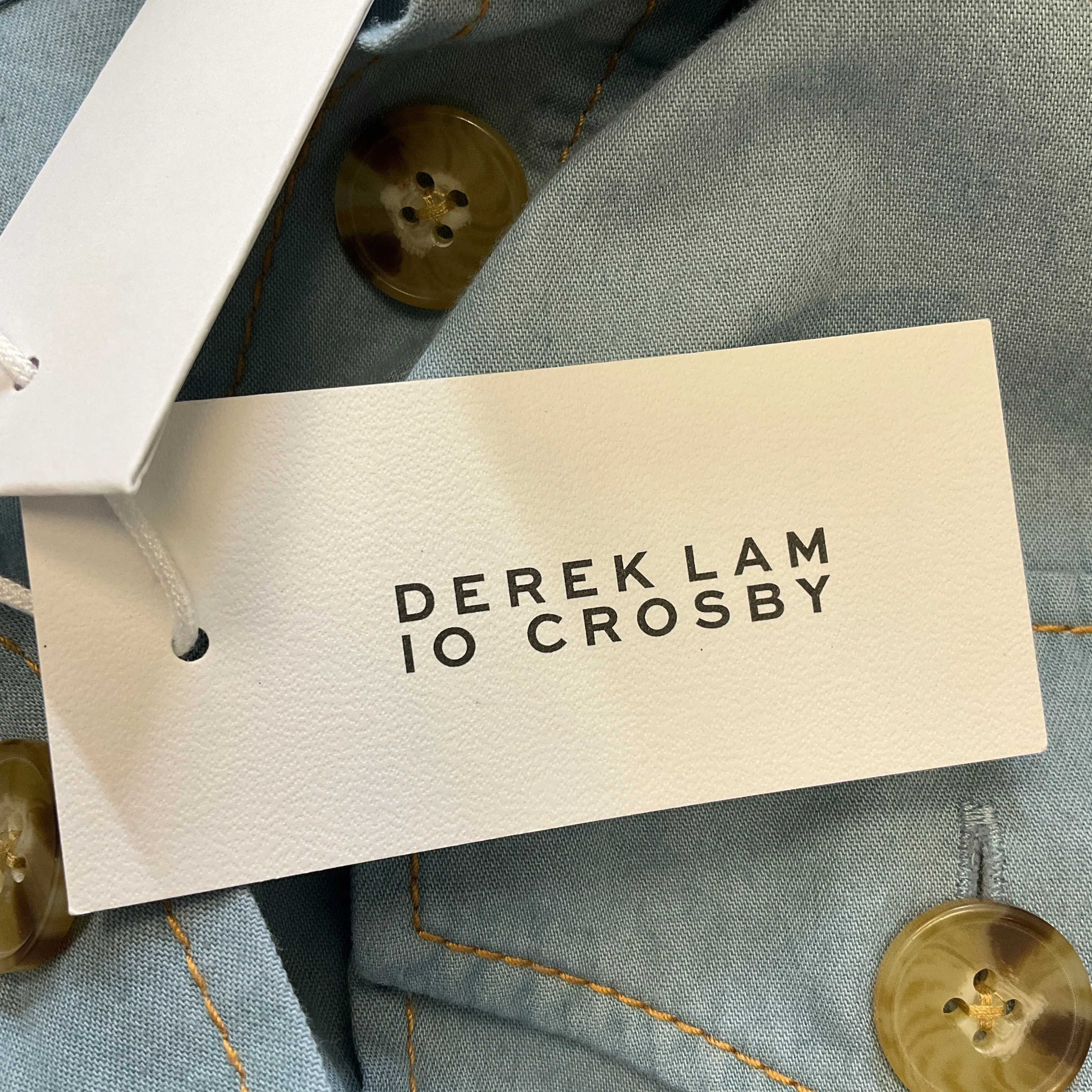 Derek Lam 10 Crosby Light Blue Denim Chambray Midi Dress