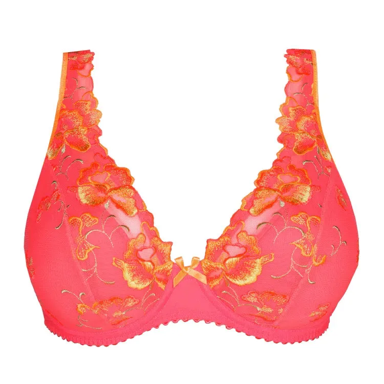 Devdaha Half Padded Plunge Bra In Tropicana - Prima Donna
