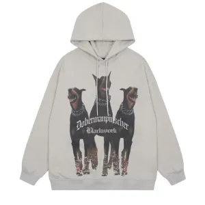 Doberman Pinscher Oversized Hoodie