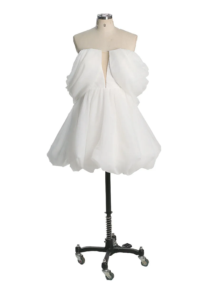 Elegant Knee Length Short Prom Dress Photography Photo Shoot Dress Props Lace Up Back YW230215