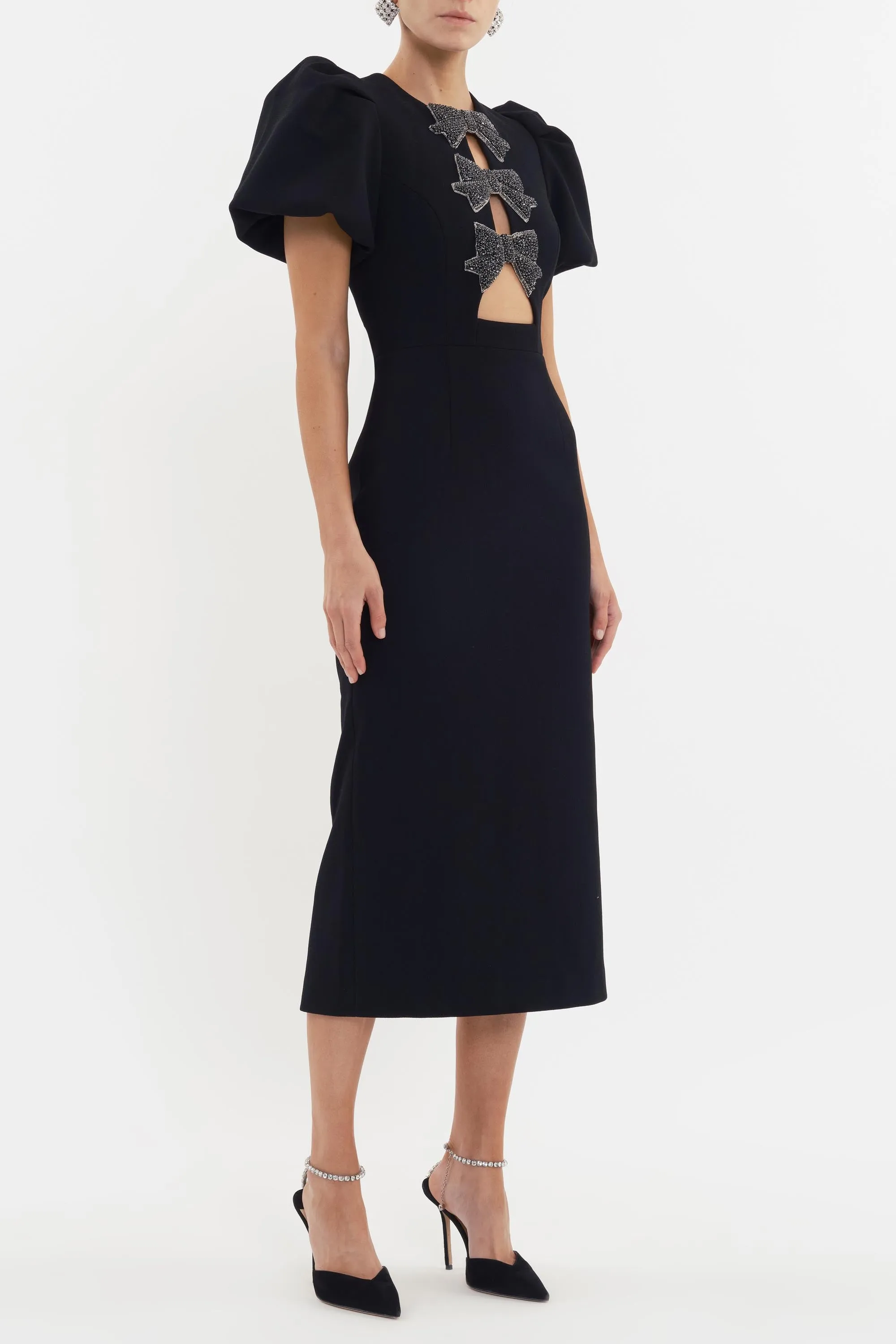 Eliana Puff Sleeve Midi Dress
