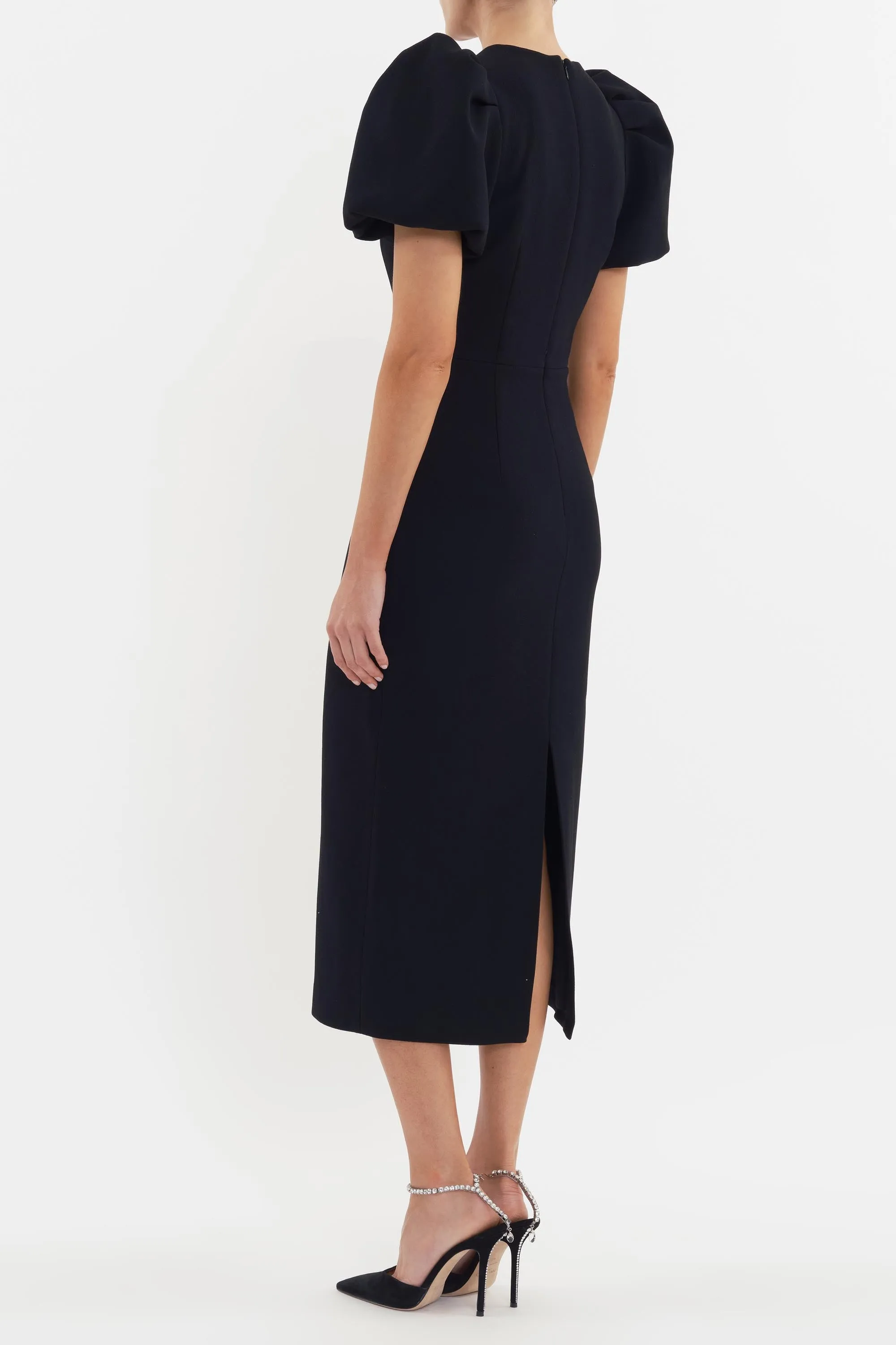 Eliana Puff Sleeve Midi Dress