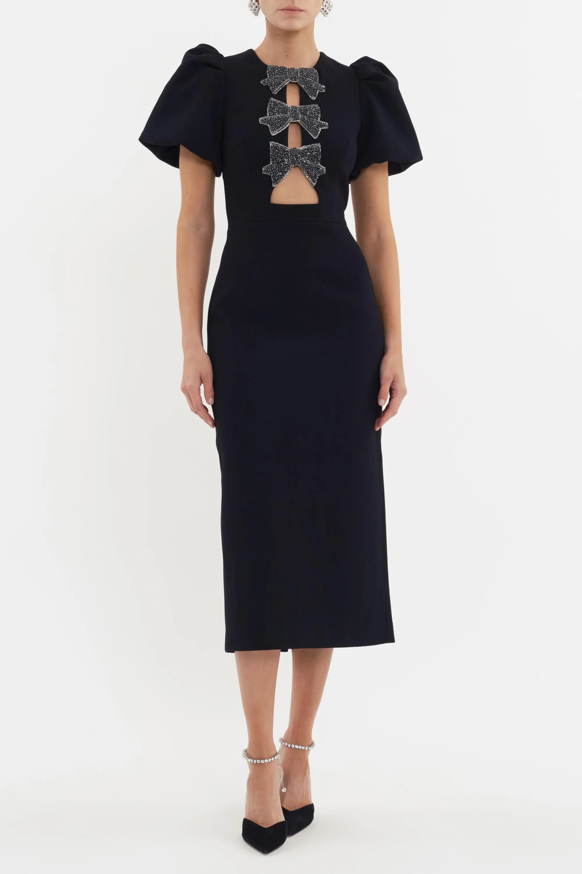 Eliana Puff Sleeve Midi Dress