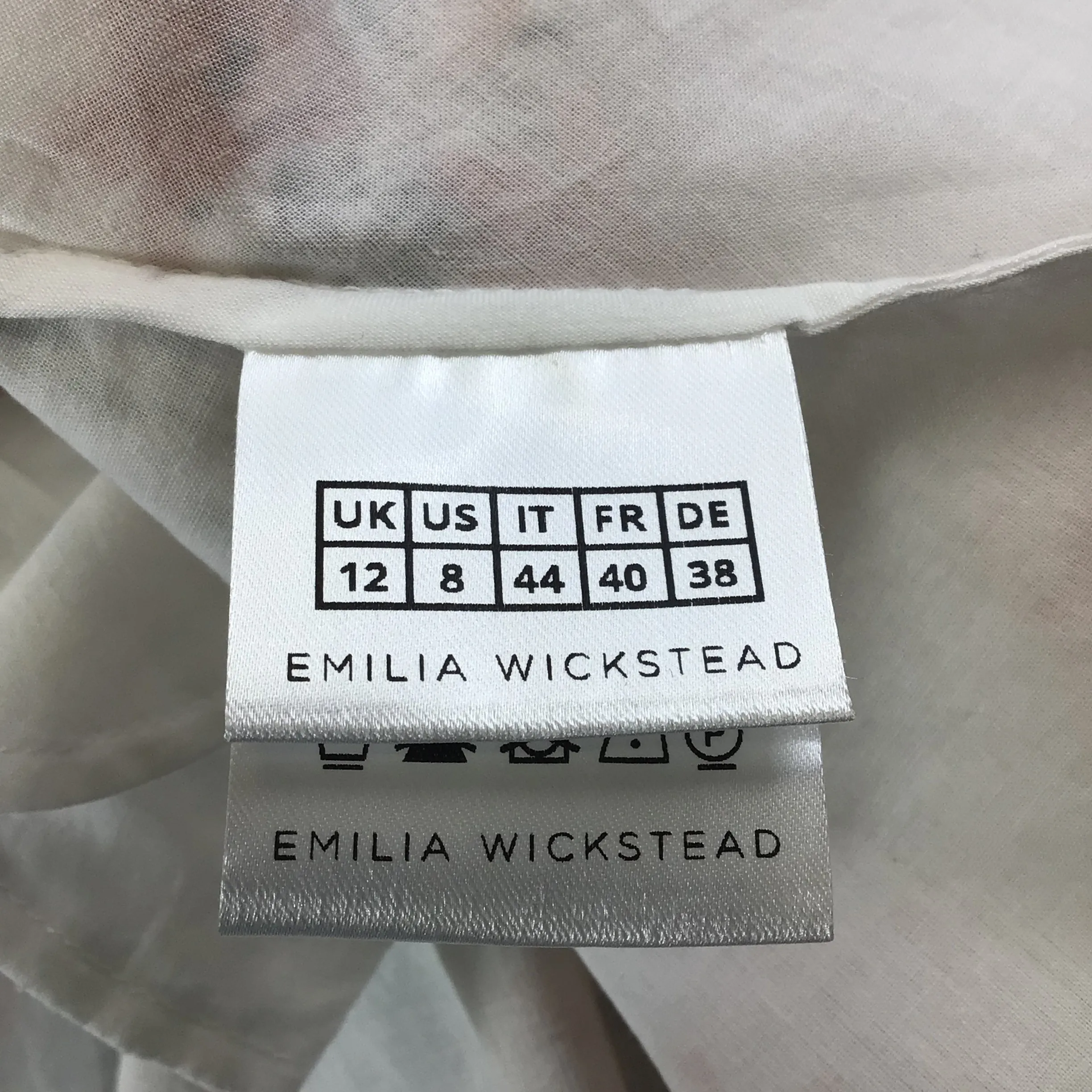 Emilia Wickstead White Multi Katelyn Romantic Roses Sleeveless Short Cotton Day Dress