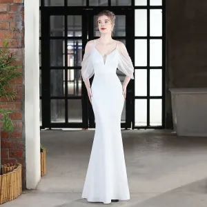 Evelyn V-Neck Off The Graceful Shoulder Mermaid Prom Dress