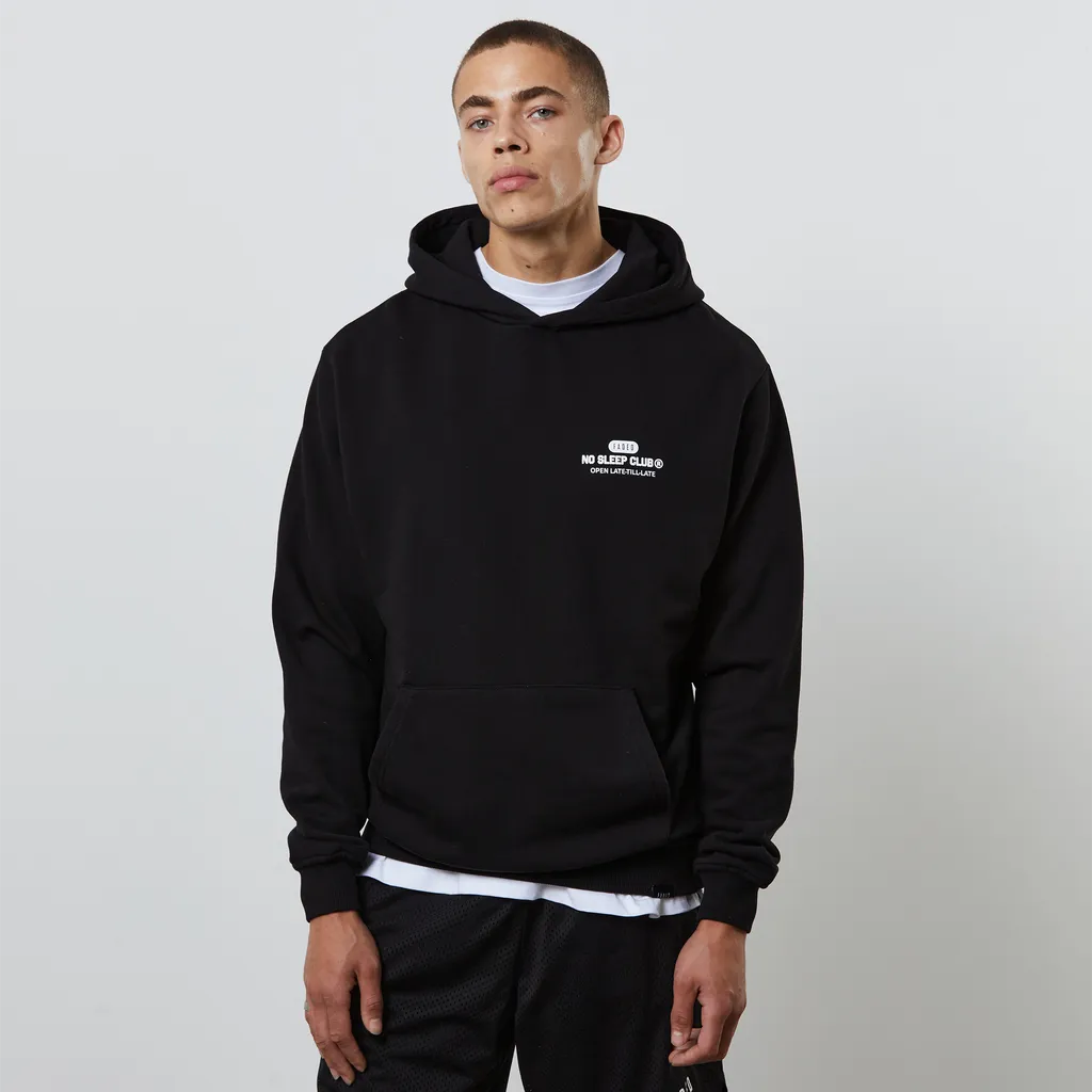 Faded No Sleep Club Late Night Hoodie Black
