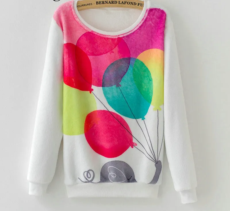 Fashion Women Long Sleeve Flannel Tracksuit Hoodie Dream Catcher Print Casual Pullover Sweatshirt