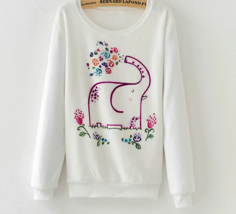 Fashion Women Long Sleeve Flannel Tracksuit Hoodie Dream Catcher Print Casual Pullover Sweatshirt