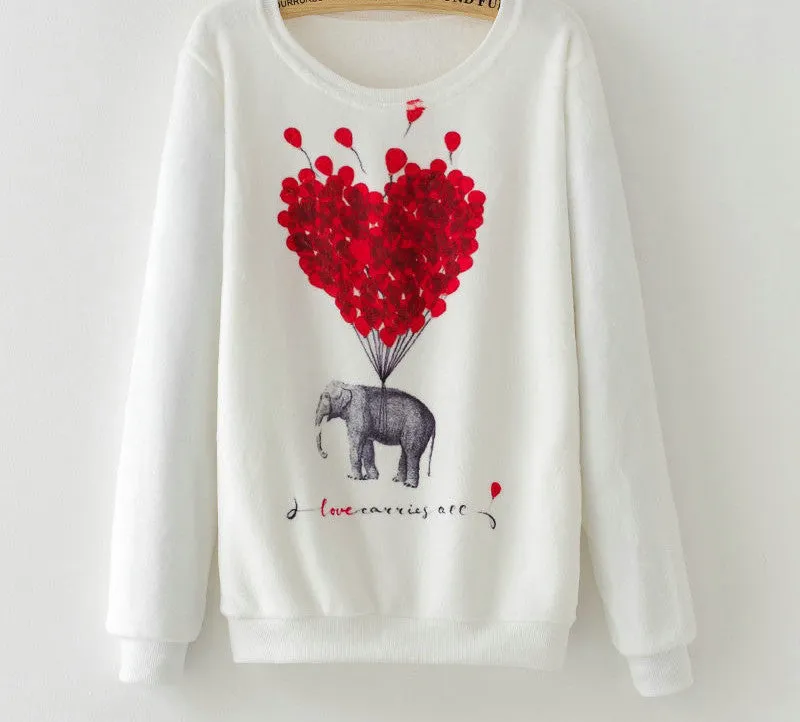 Fashion Women Long Sleeve Flannel Tracksuit Hoodie Dream Catcher Print Casual Pullover Sweatshirt