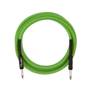 Fender 10 FT Professional Series Glow in the Dark Instrument Cable, Green