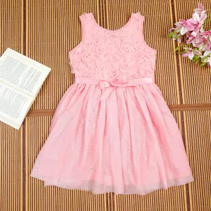Floral Salmon Pink Girls Dress