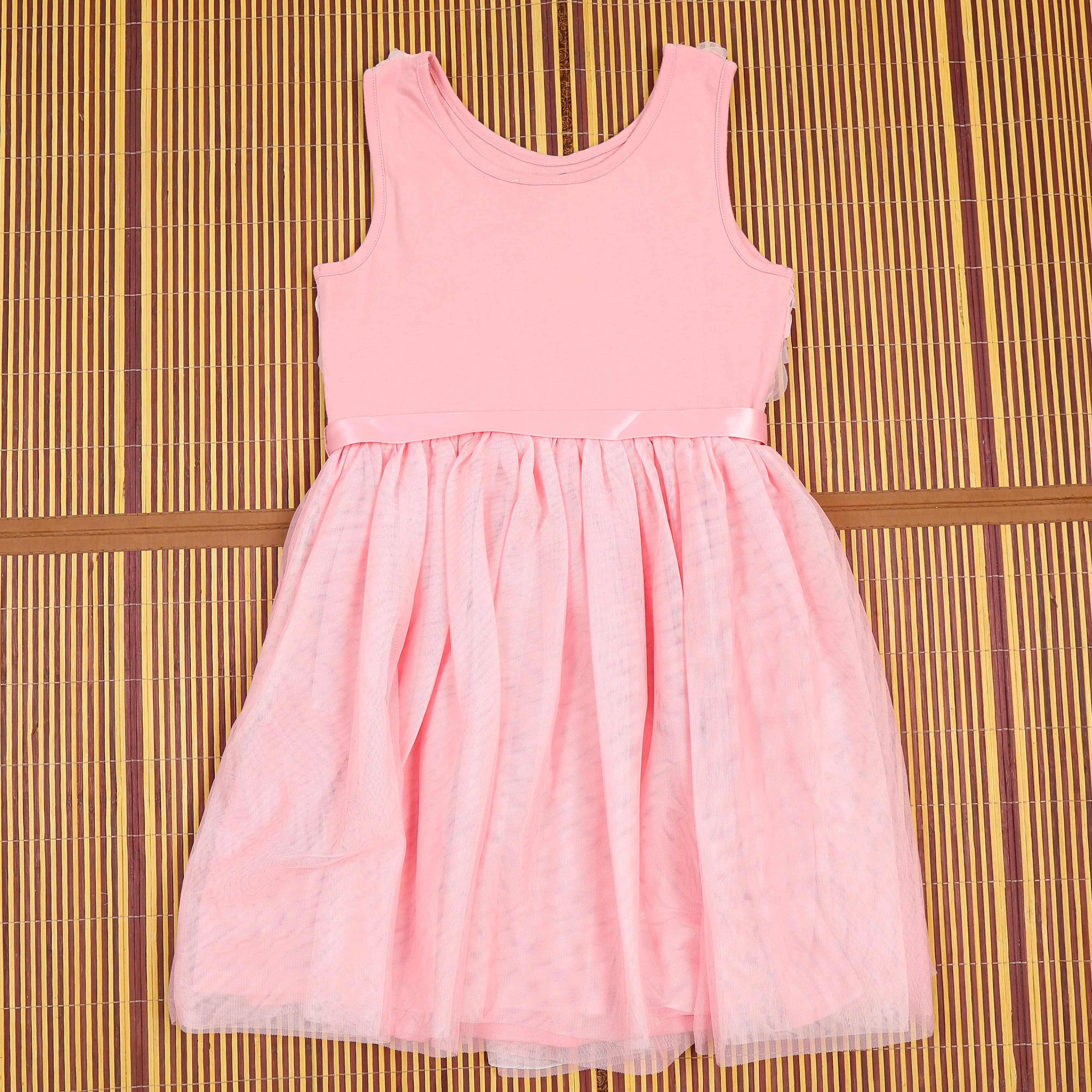 Floral Salmon Pink Girls Dress