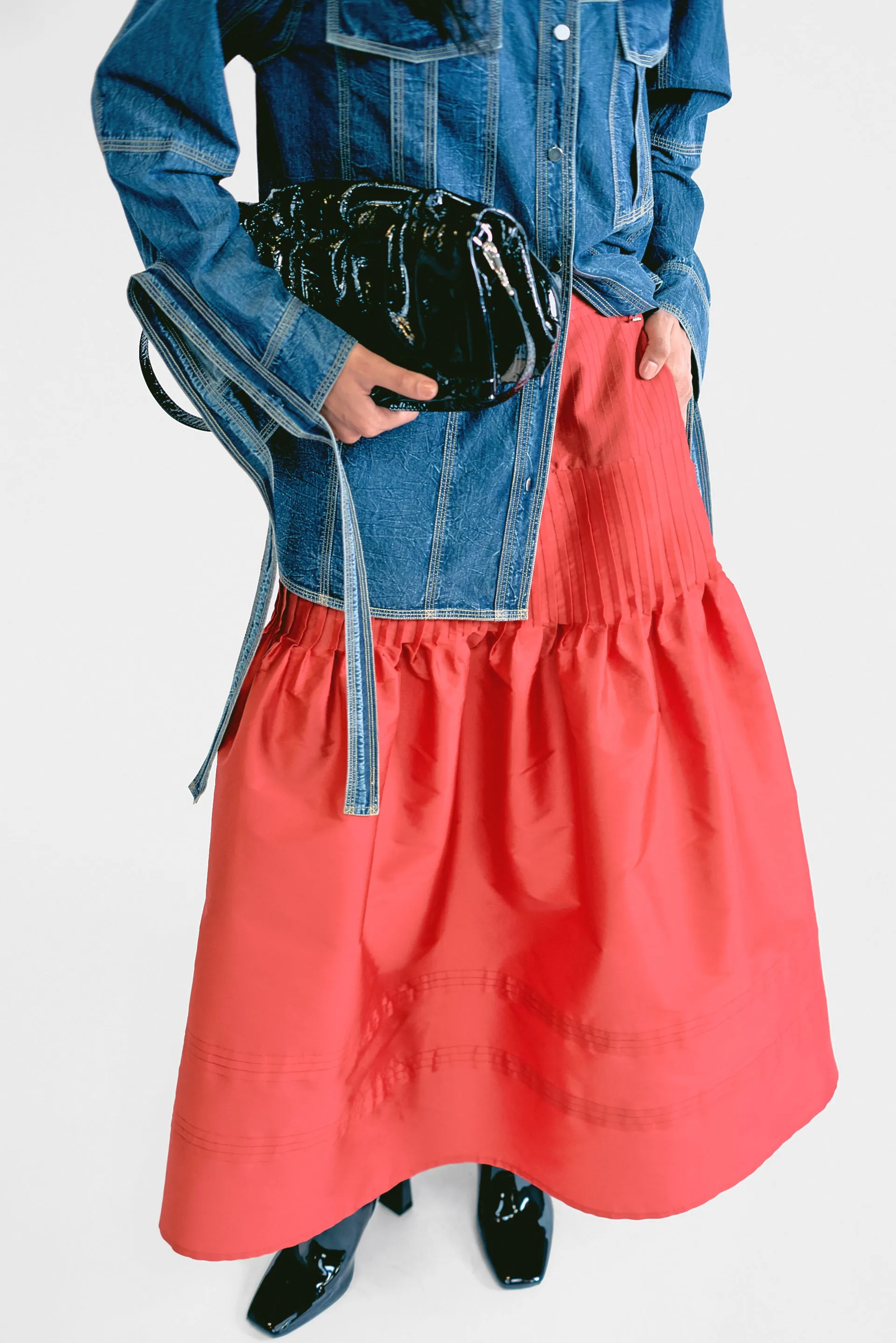 Flounce Skirt - Red