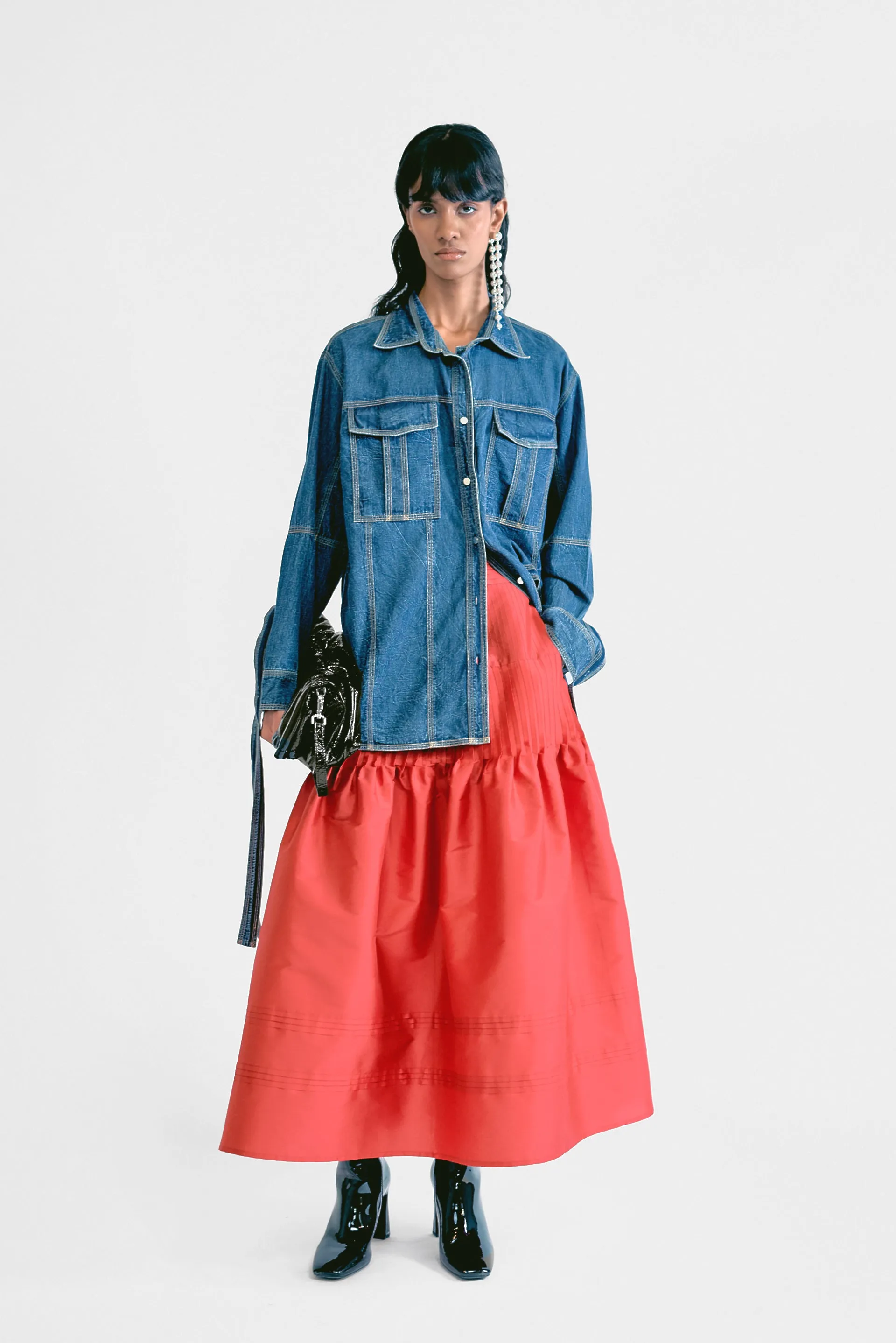 Flounce Skirt - Red