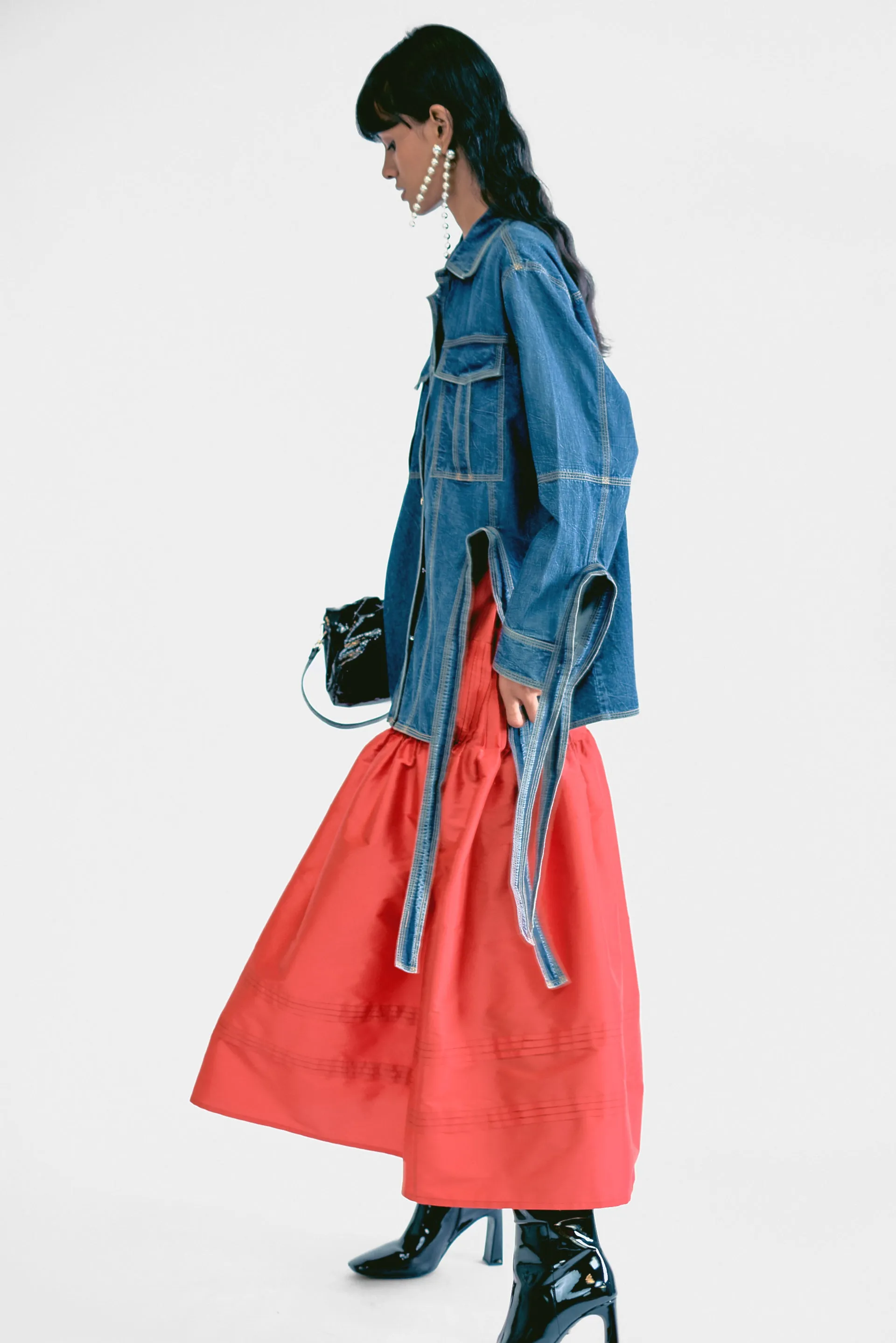 Flounce Skirt - Red