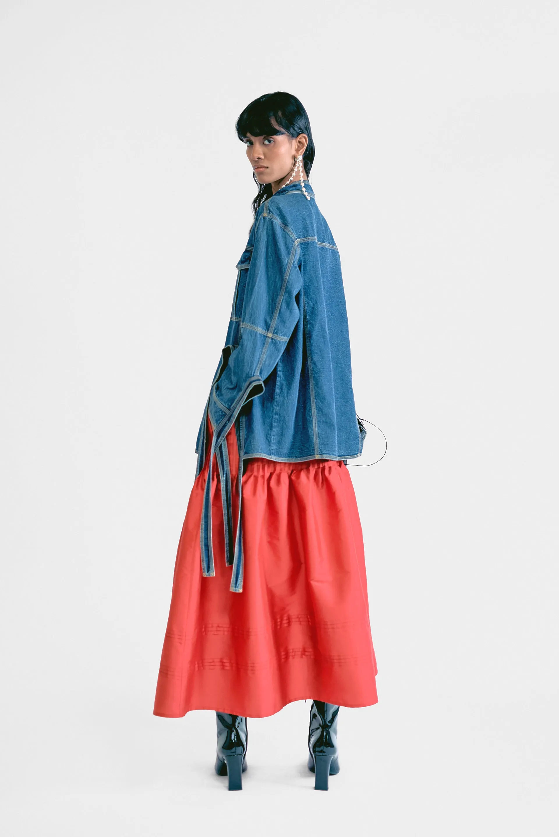 Flounce Skirt - Red