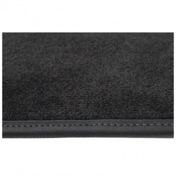 FOOTWELL MATS, MGA EMBROIDERED ULTRA PLUSH, BLACK