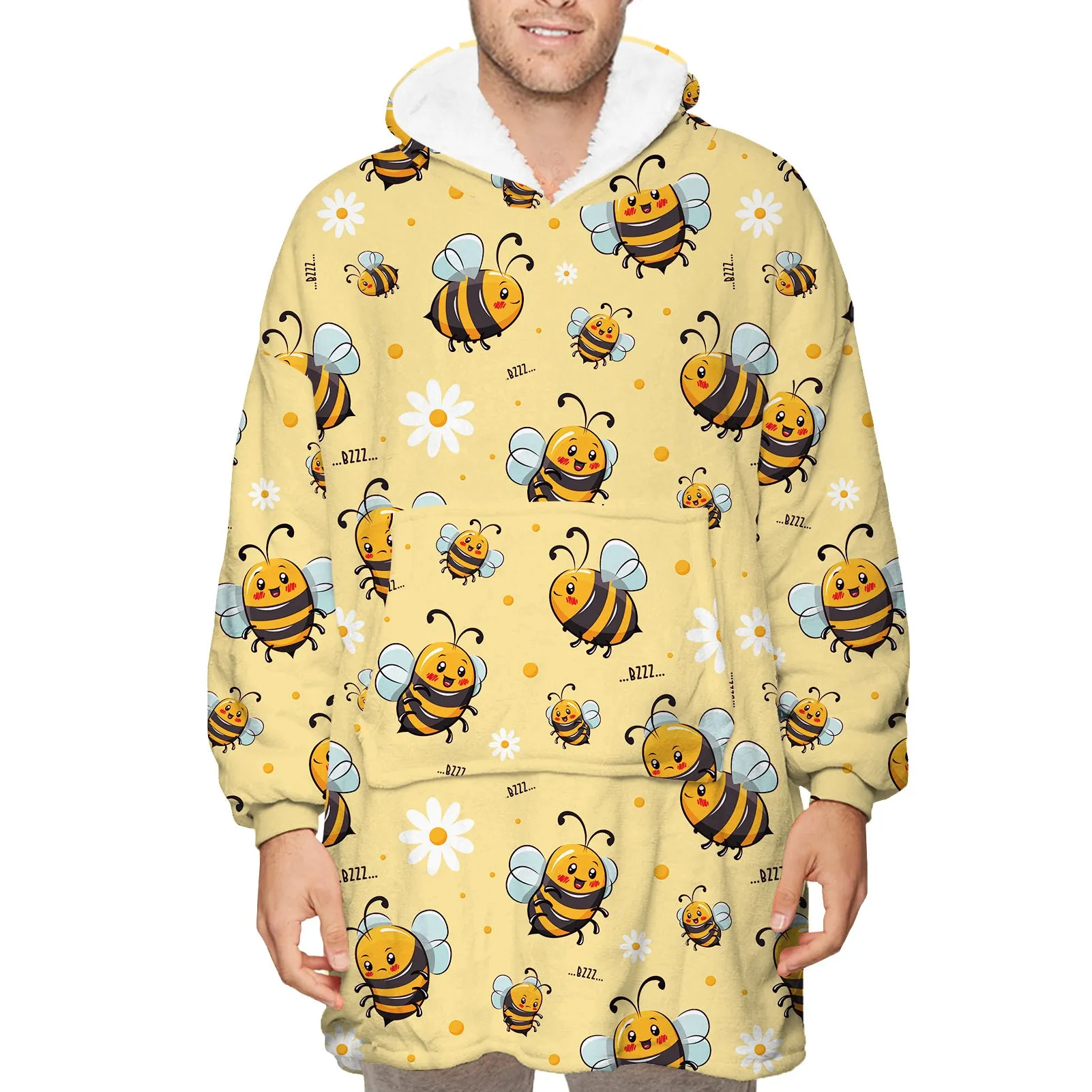Fun Patterned Unisex Oversized Wearable Blanket