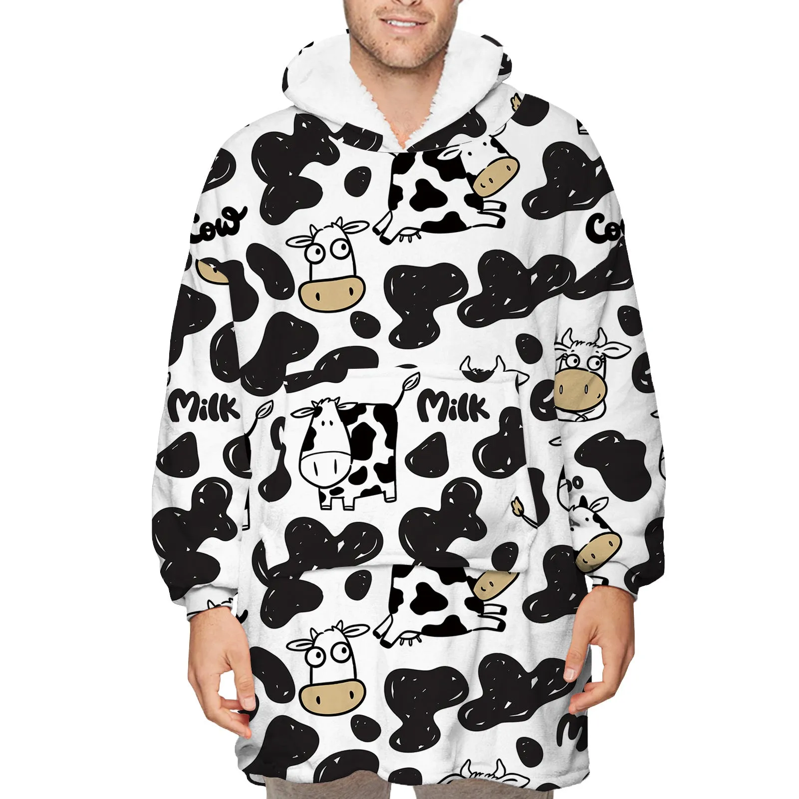 Fun Patterned Unisex Oversized Wearable Blanket