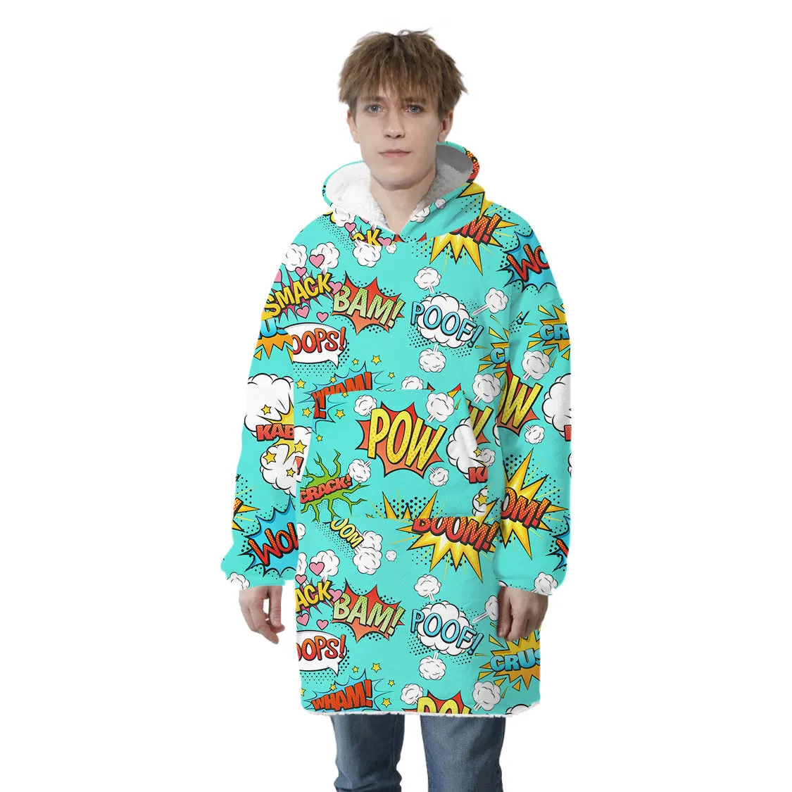 Fun Patterned Unisex Oversized Wearable Blanket