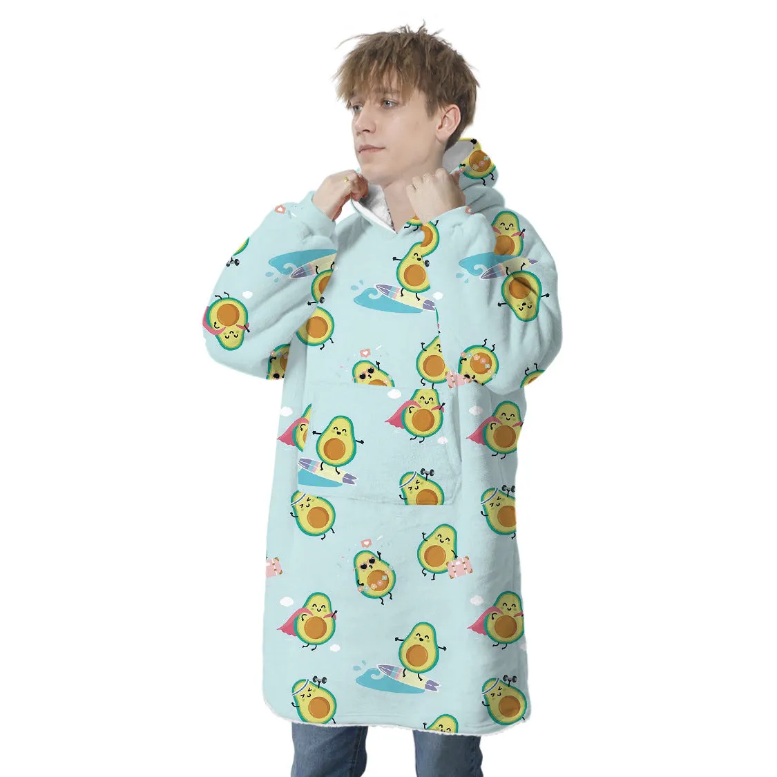 Fun Patterned Unisex Oversized Wearable Blanket
