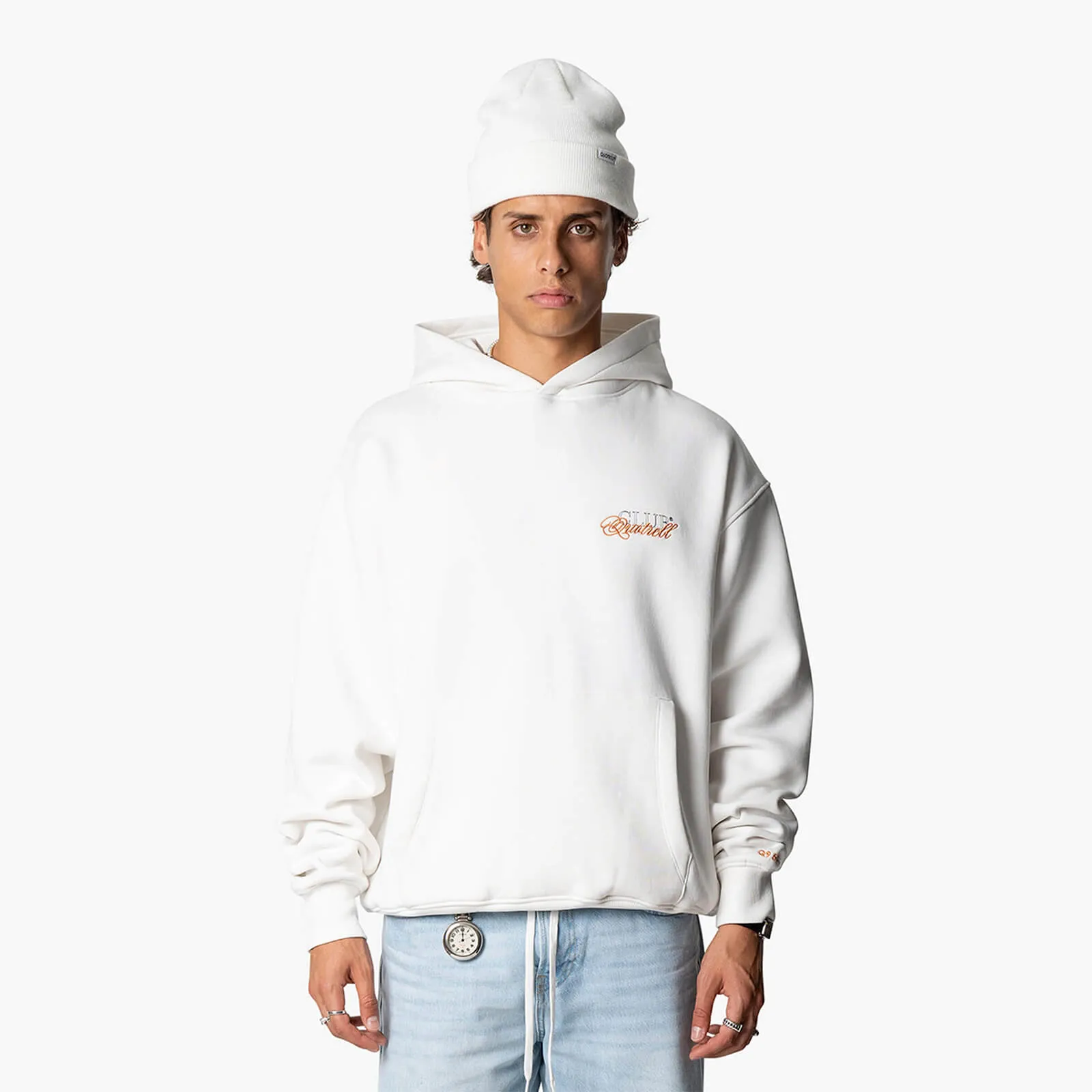 FUTURA HOODIE | OFF WHITE/ORANGE