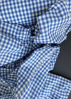 Getaway Cotton Gingham, Classic Blue