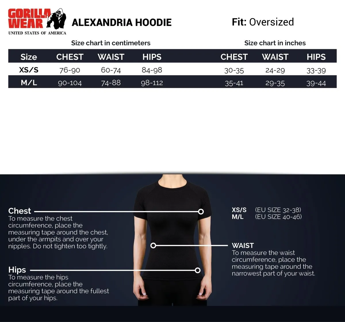 Gorilla Wear Alexandria Hoodie - Black