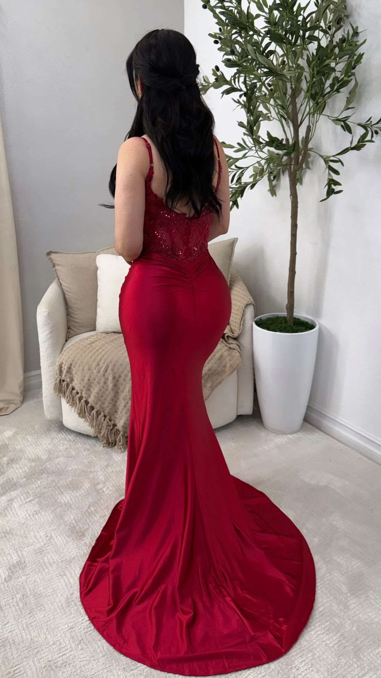 HALSEY RED DRESS