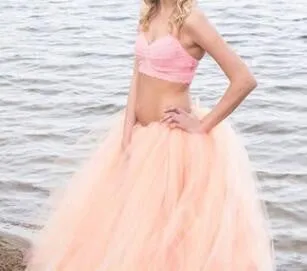 Hand Made Tulle Long Skirt Female Ball Gown Tutu Skirts Womens Petticoat Adjustable Waist