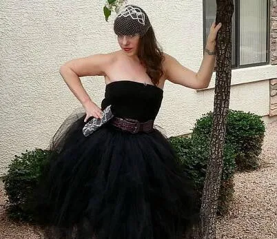 Hand Made Tulle Long Skirt Female Ball Gown Tutu Skirts Womens Petticoat Adjustable Waist