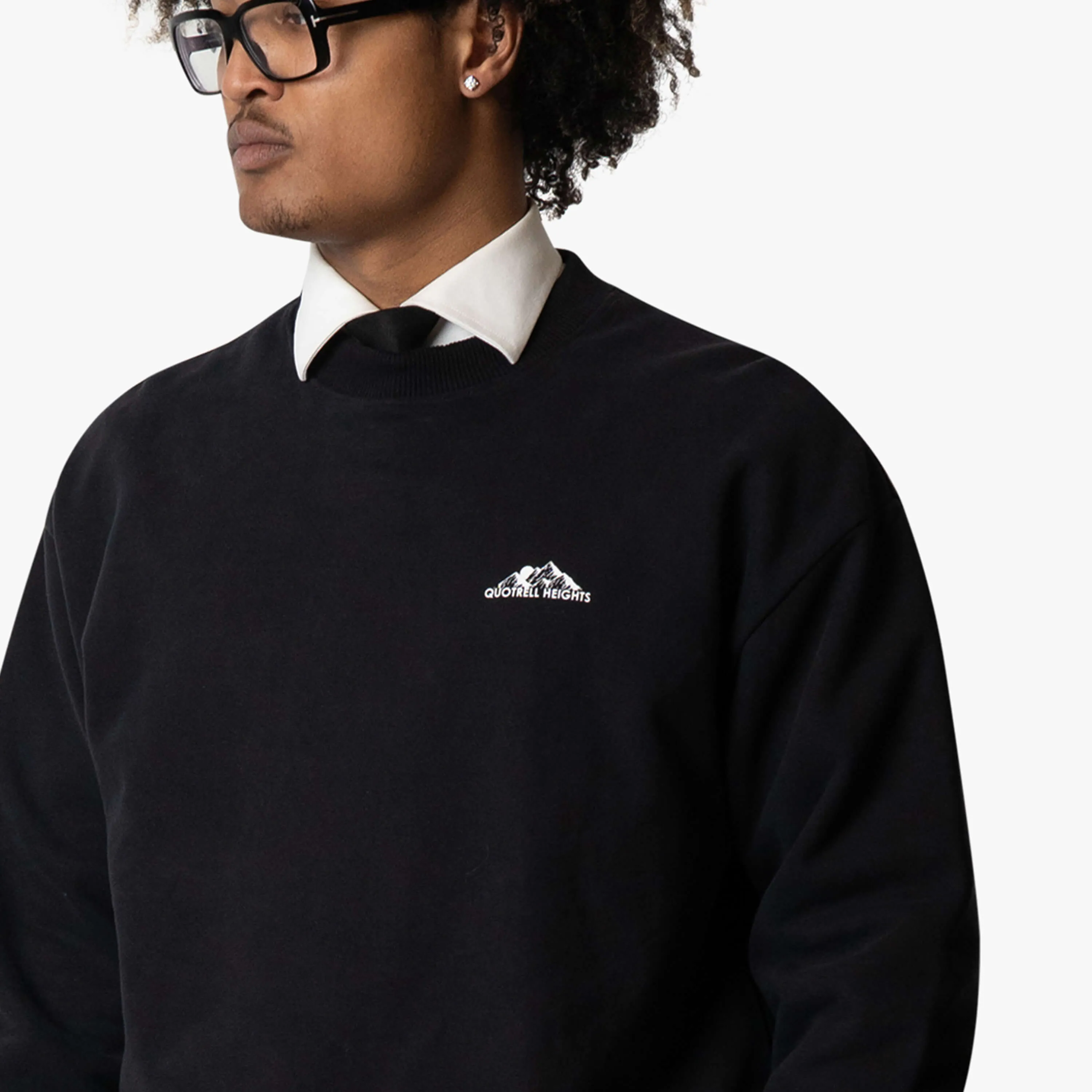 HEIGHTS CREWNECK | BLACK/WHITE