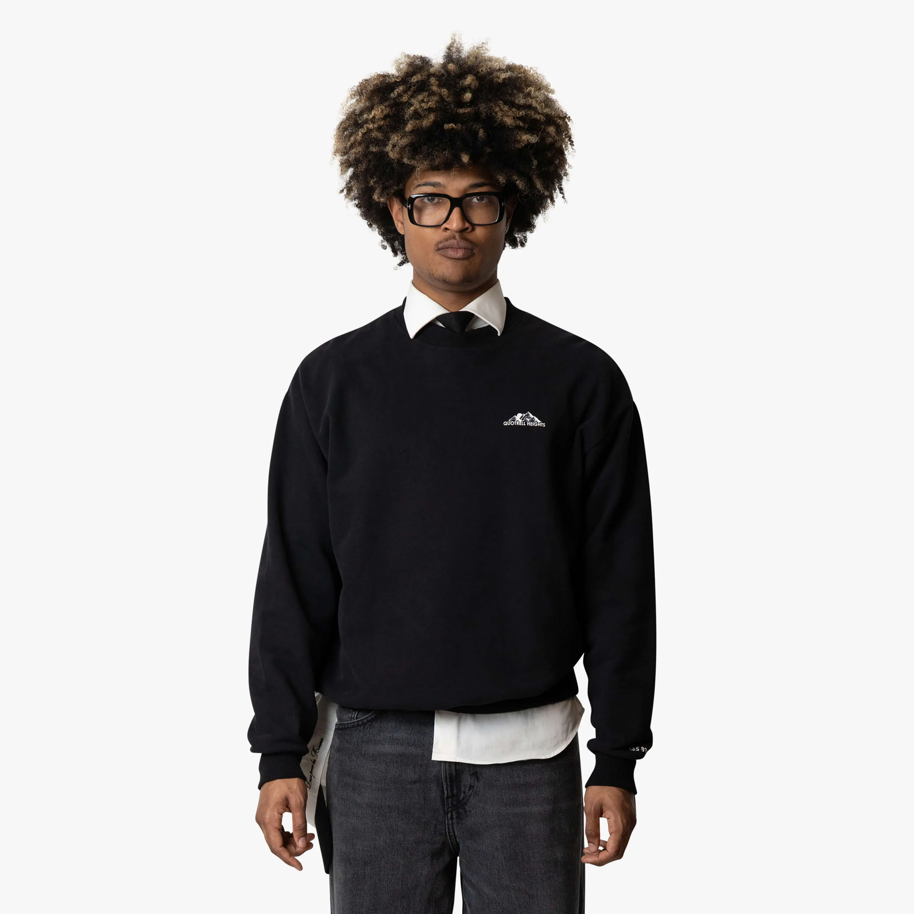 HEIGHTS CREWNECK | BLACK/WHITE