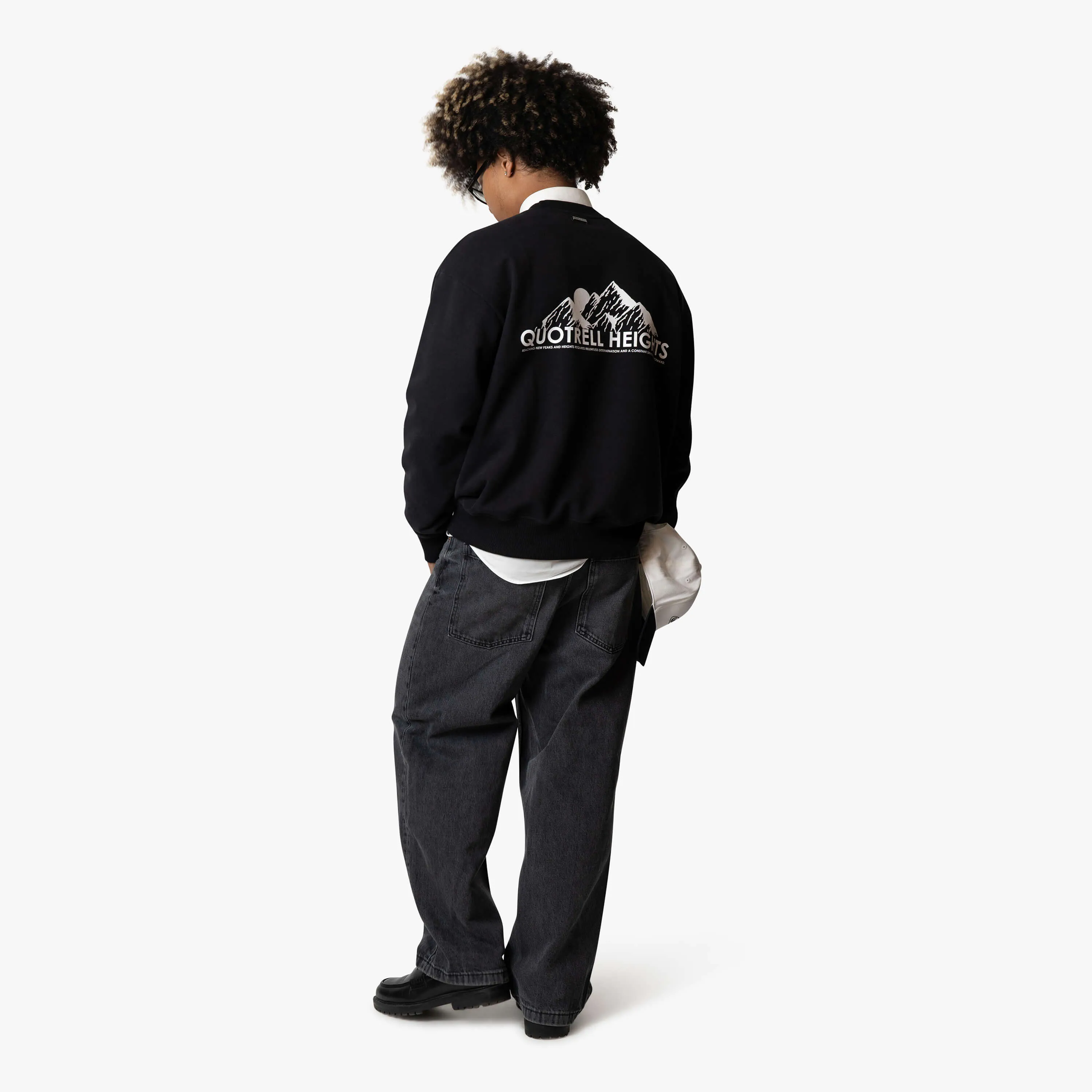 HEIGHTS CREWNECK | BLACK/WHITE