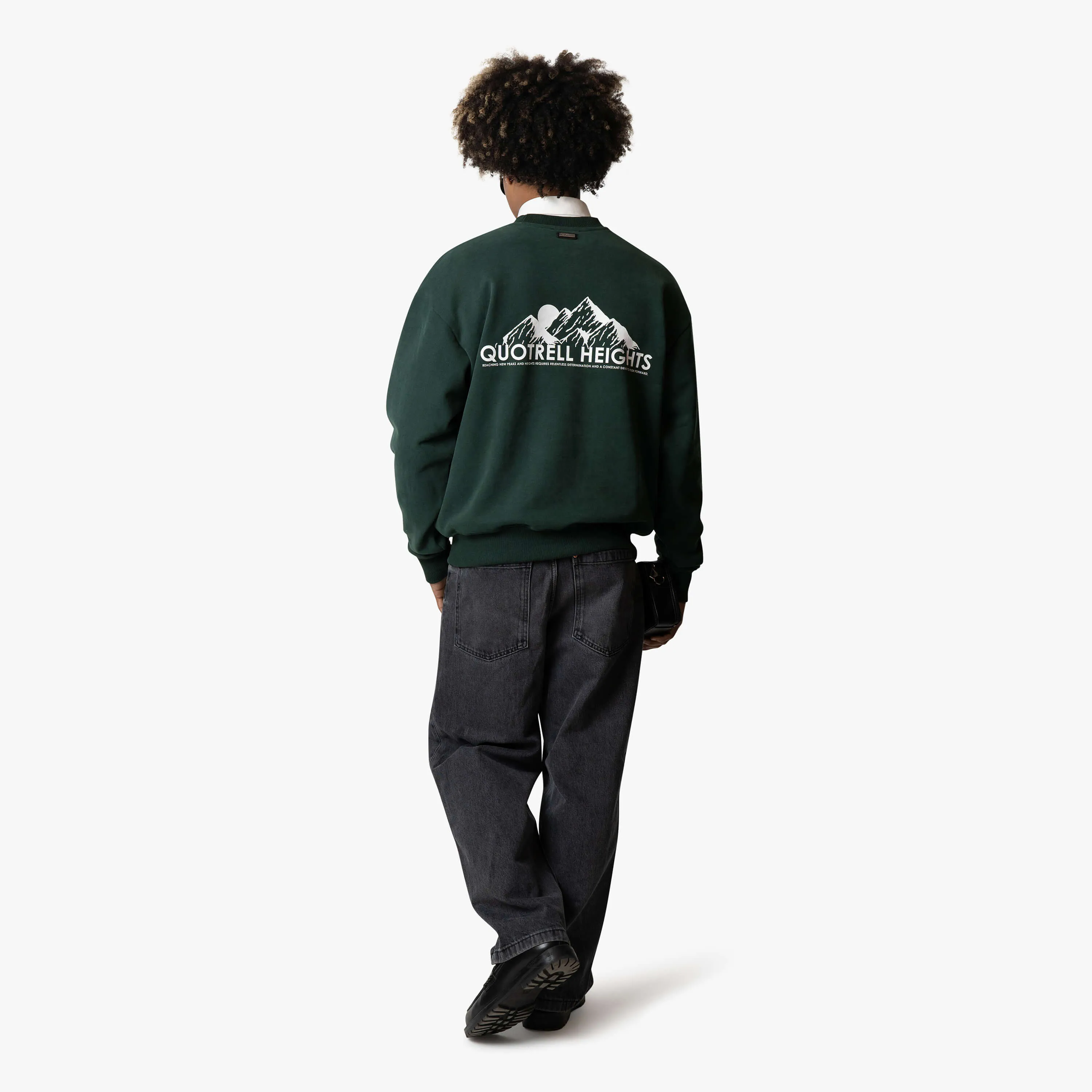 HEIGHTS CREWNECK | PETROL/WHITE