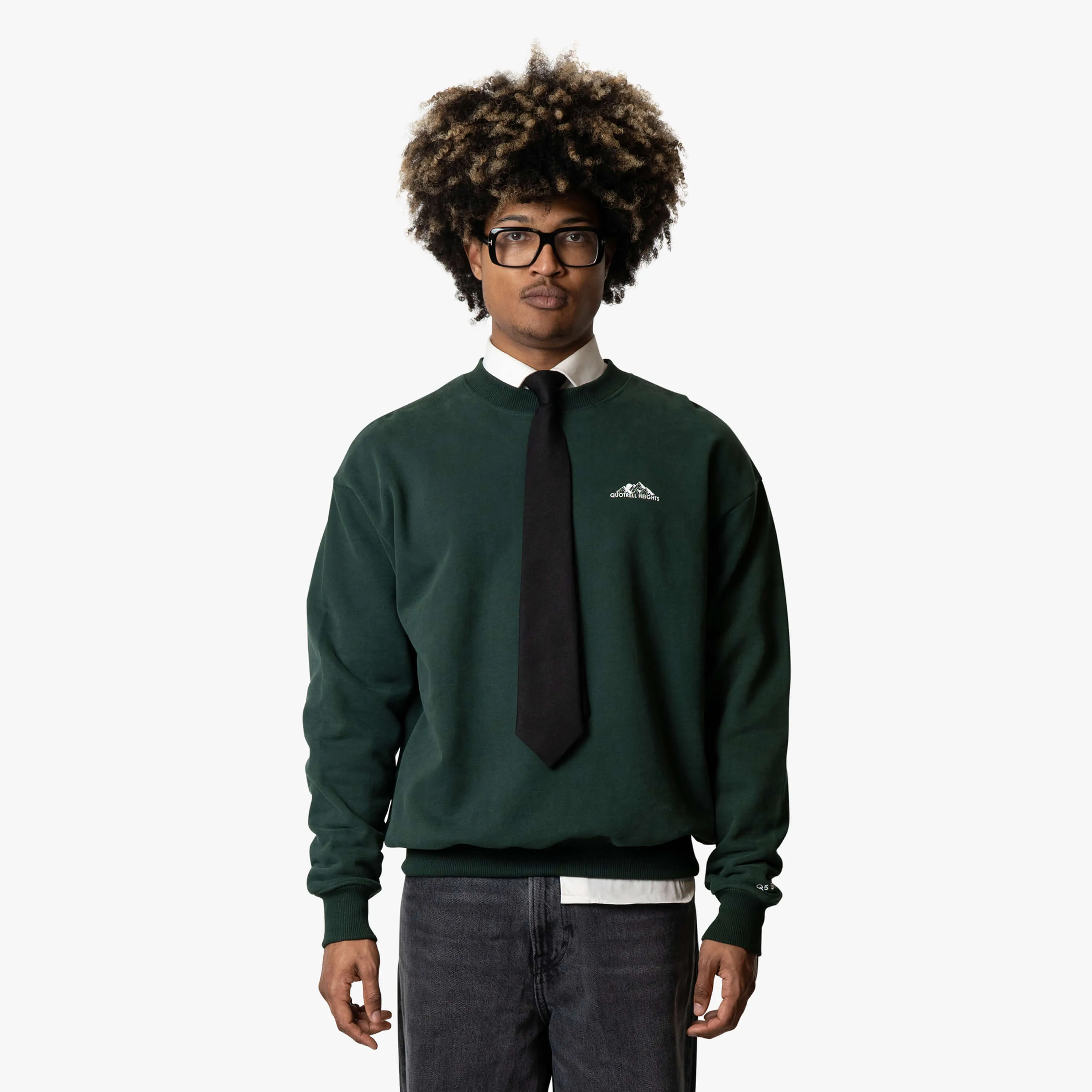 HEIGHTS CREWNECK | PETROL/WHITE