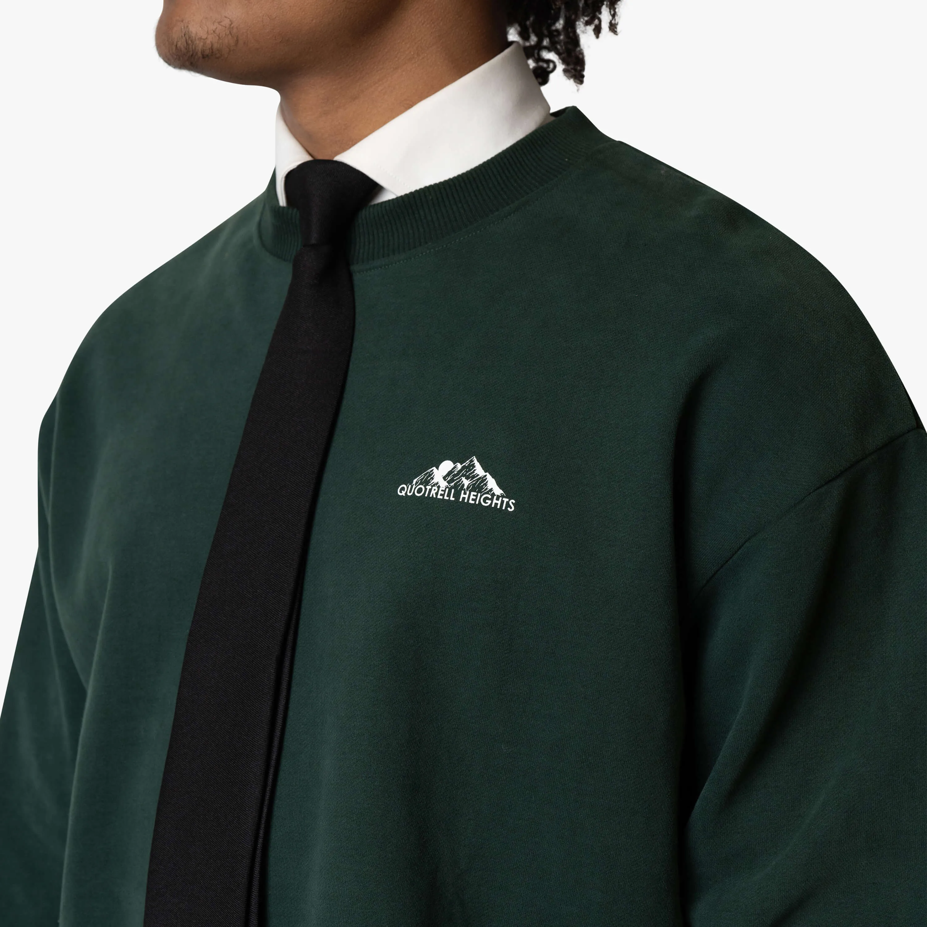 HEIGHTS CREWNECK | PETROL/WHITE