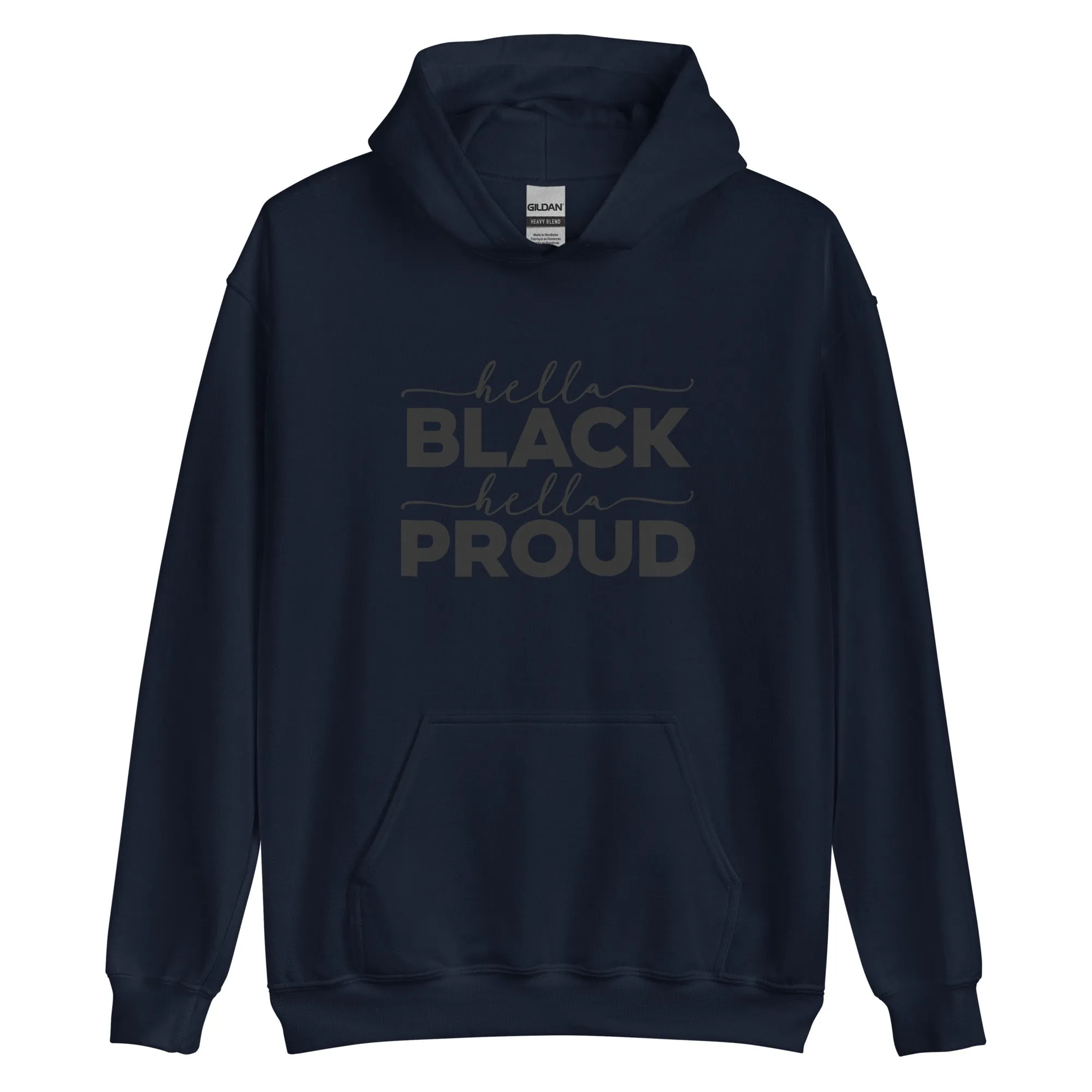 hella black halla proud hoodie