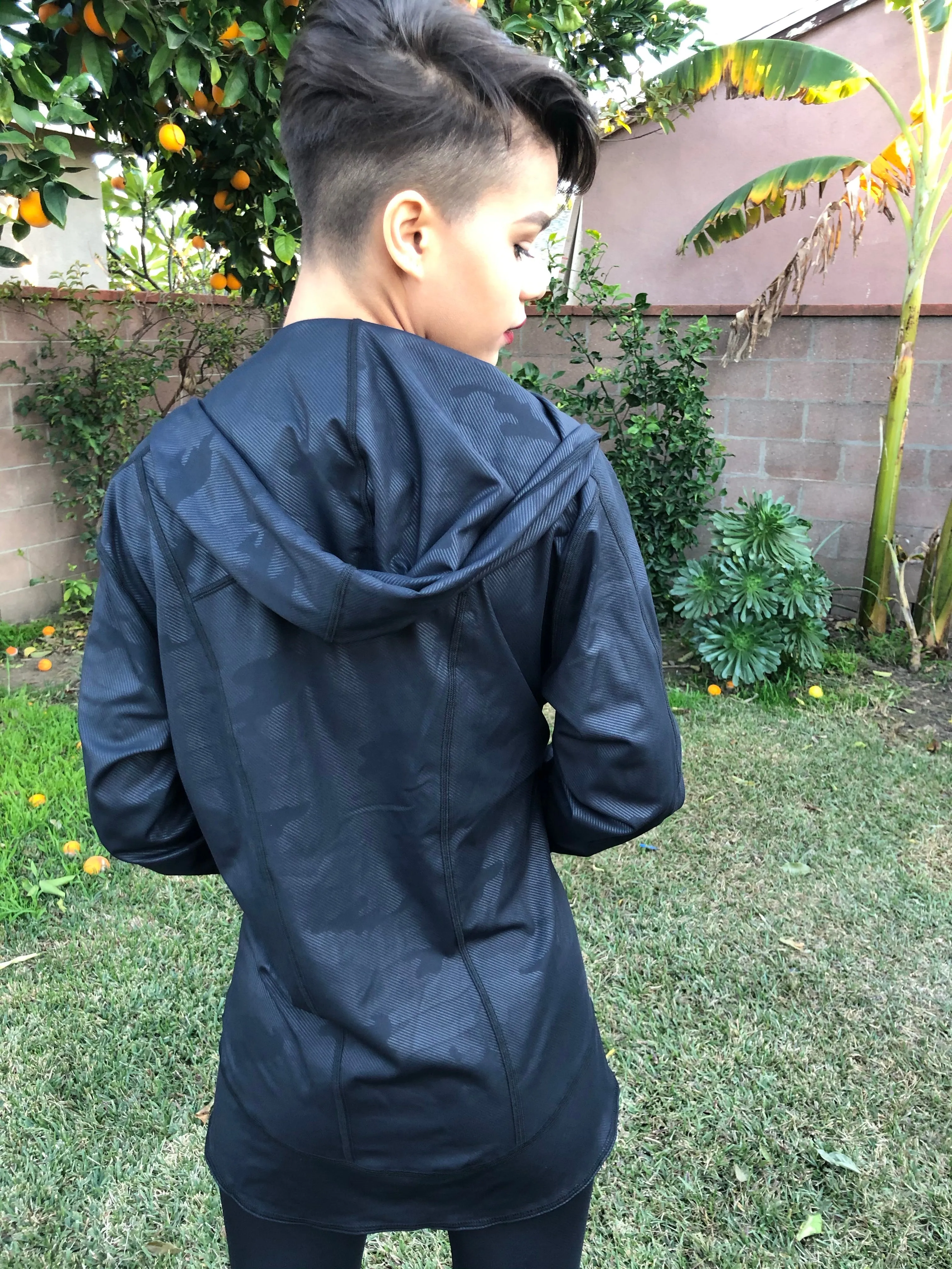 HOODIE EMBEDDED CAMOUFLAGE BLACK