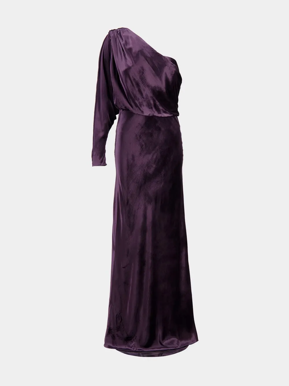 Illustration Asymmetric Velvet Gown