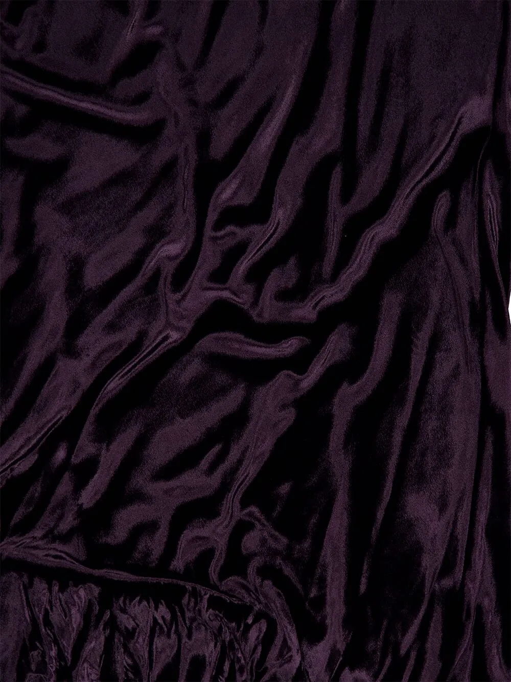 Illustration Asymmetric Velvet Gown