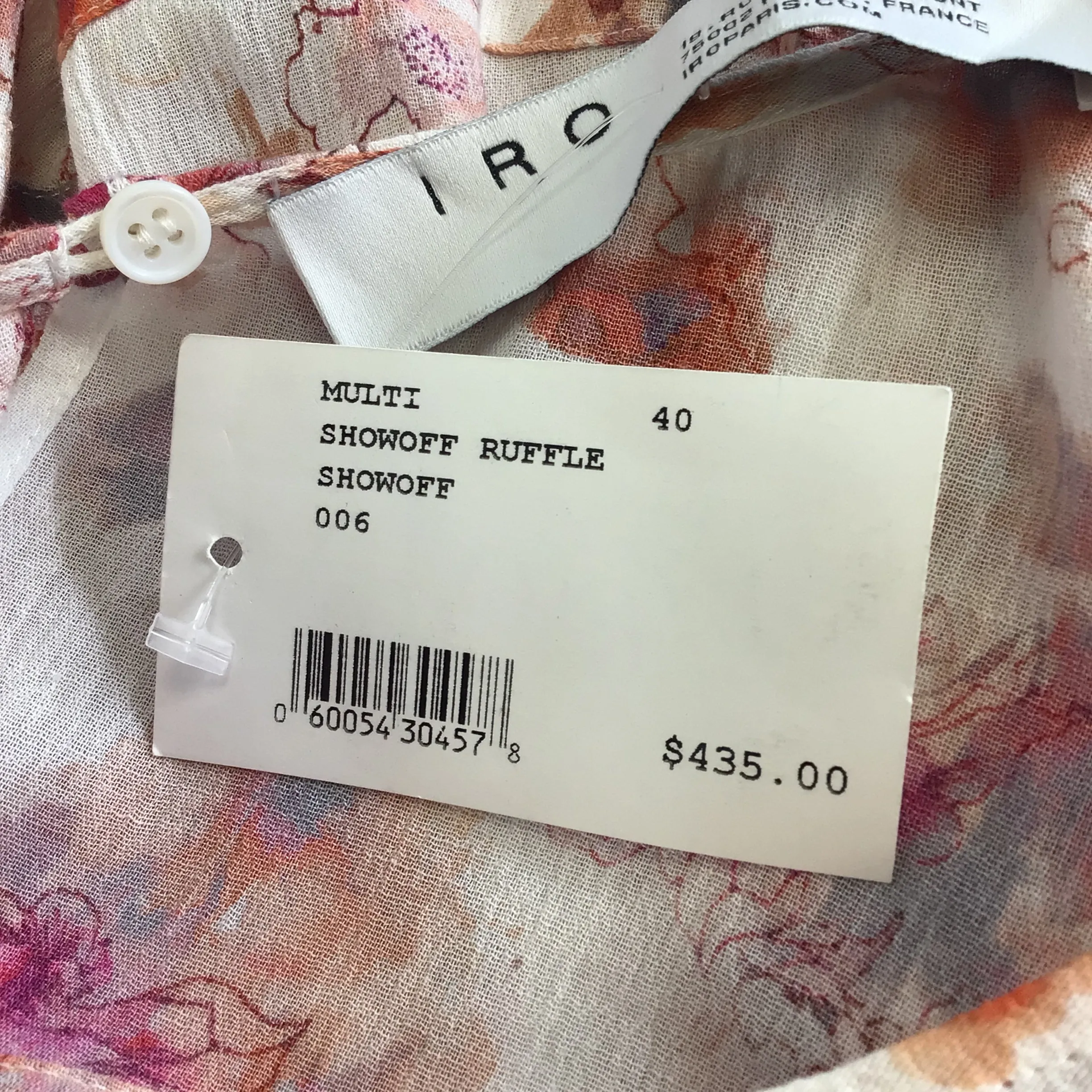 IRO White / Red Multi Showoff Smocked Floral Mini Dress