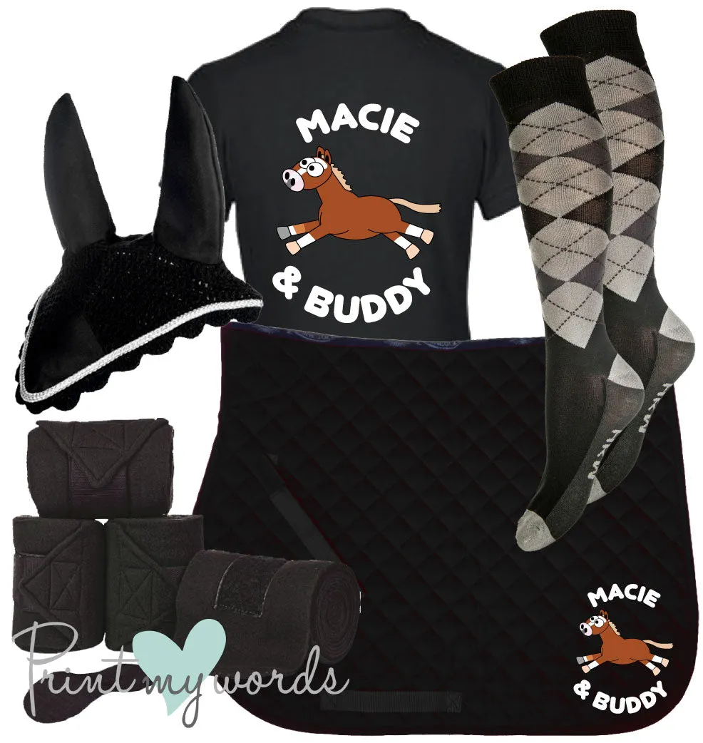 'Ivy' Children's Personalised Matching Equestrian Set - Plodders Design