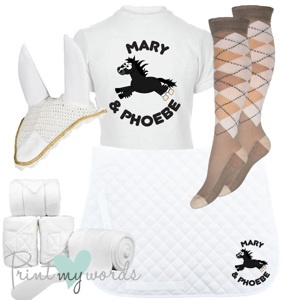 'Ivy' Children's Personalised Matching Equestrian Set - Plodders Design