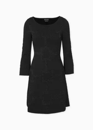 Ivy - Square Pattern A-line Dress Short