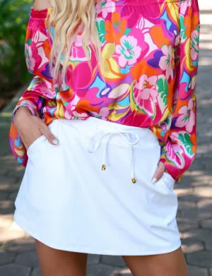 JESS LEA CLASSIC WHITE POCKETED SKORT