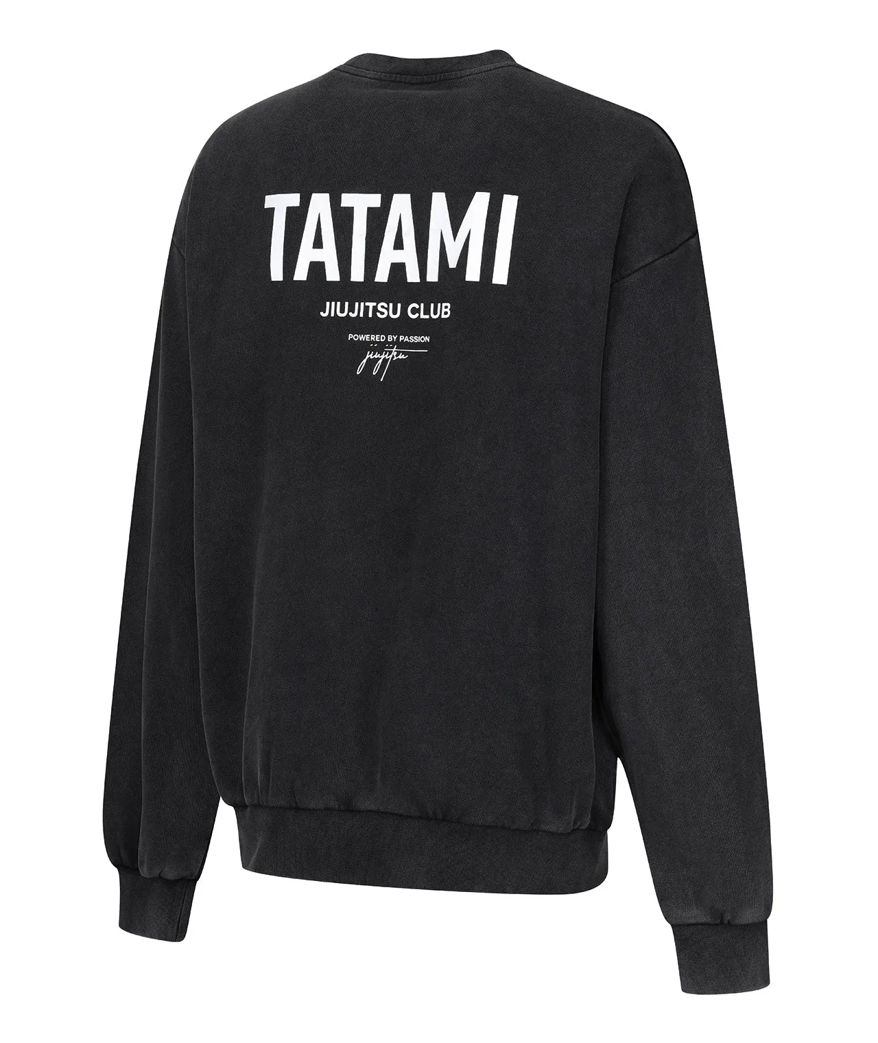 JJ Club Oversized Stonewashed Cotton Sweatshirt - Grey