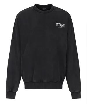 JJ Club Oversized Stonewashed Cotton Sweatshirt - Grey