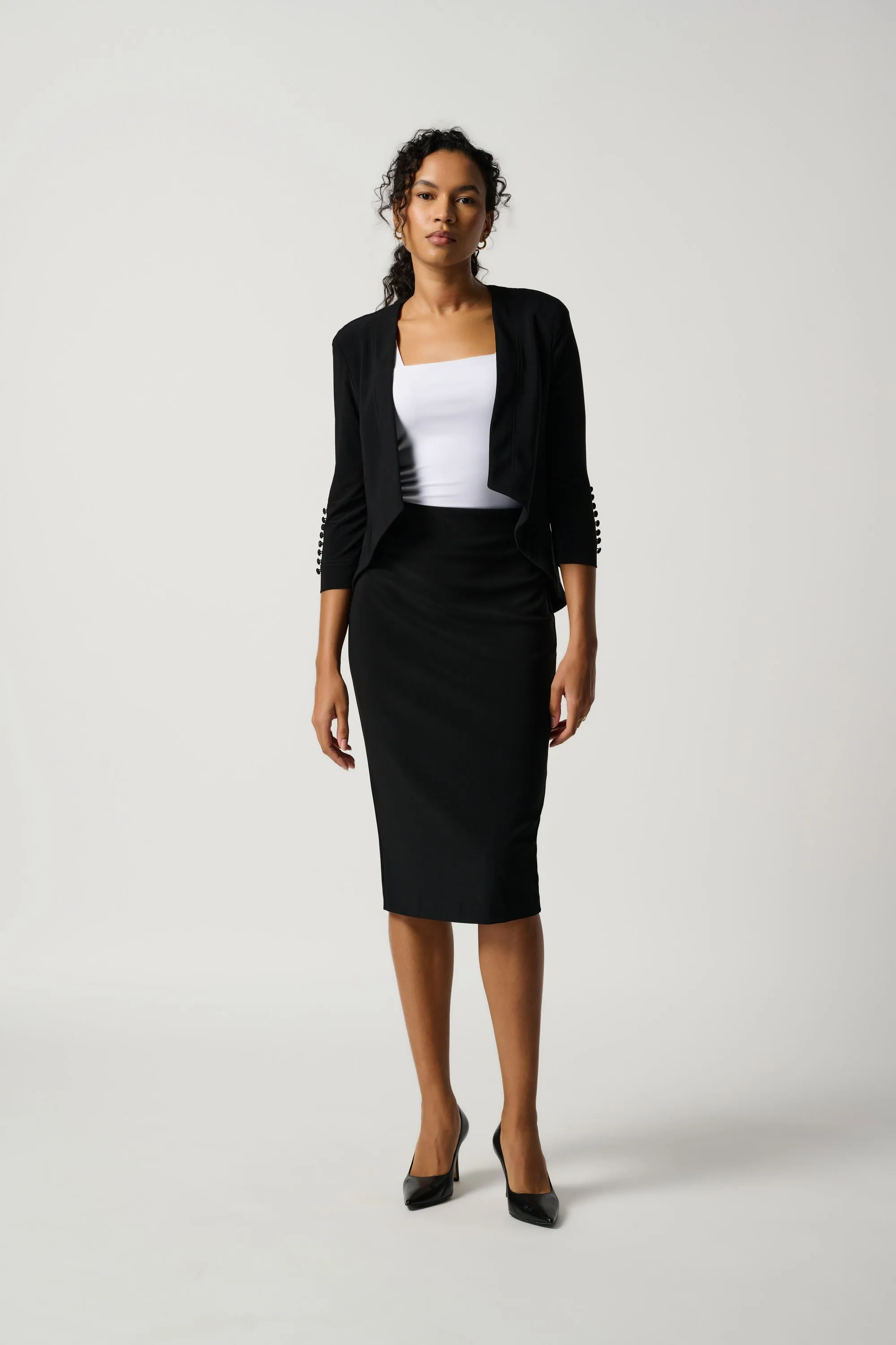 JOSEPH RIBKOFF - Black Classic Long Pencil Skirt - 163083
