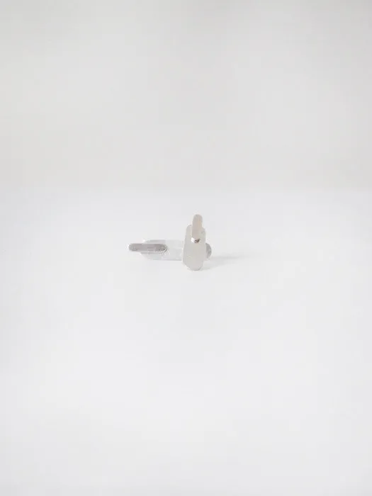 Kat Seale 2-Part Earrings, Oblong Sterling